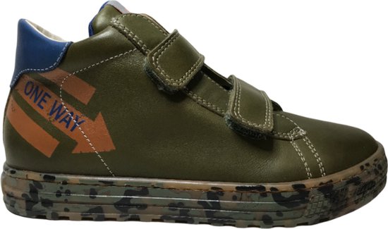 Naturino mt 34 lederen velcro's hoge sneakers camouflage groen blauw Agoraio