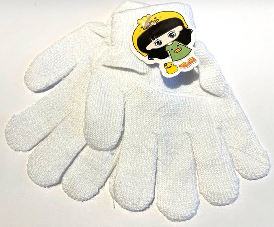 kinder handschoenen - one size - kinderhandschoen - Wit