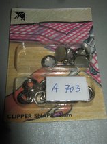 Clipper 6 stuks Jersey drukknopen 12mm ivoor A703