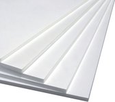 Foamboard Kangaro wit 50x70 cm, 5mm dik, 10 stuks, 2 zijdig mat papier