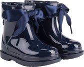 Igor - Regenlaarzen voor meisjes - Bimbi Lazo hoogglans met strik - Marineblauw - maat 21EU