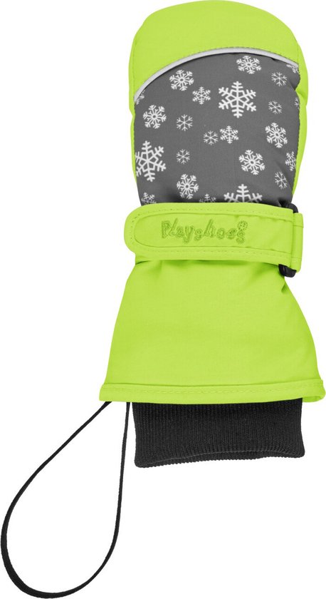 Playshoes - Wanten voor kinderen - Sneeuwvlokjes - Groen - maat 3 (17cm) 4-6 years