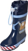 Playshoes - Regenlaarzen voor jongens - Bouwwerkplaats - Blauw - maat 26-27EU