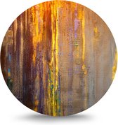 Maison de France - Dibond  Rond - abstract paint - wit dibond / rond - 120 cm
