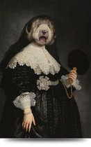 Maison de France - Voor acrylglas Hondenportret labradoodle dame - plexiglas - 80 x 120 cm