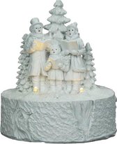 Stop & Look Kerstfiguur Zingen 12 X 8,5 Cm Keramiek Wit