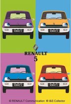 metalen wandbord Renault 5 pop art 20 x 30 cm