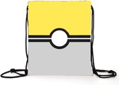 Pokémon gymtas Pokeball geel - Pokémon rugtas - Rugzak - Tas - Zwemtas - Schooltas - Kindertas - 40x35 cm - Pokemon tas