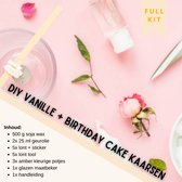 Kaarsen maken set | DIY pakket | Geurkaarsen maken | Kaarsenlont | Vanille & Birthday cake geur | Eco friendly & vegan wax | Soja wax | Kaarsen pakket | Soja wax | Kaarsen wax | ka