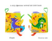 Baby speelgoed/knisperboekje /Educatief Baby Speelgoed /baby born/boek voor kinderen/Zacht Baby boek /Zacht Speelgoed/Speelgoed voor baby/ boek met bijtring/ "dinosaur tails" thema