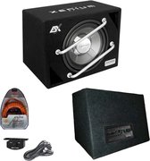 ESX Actieve Subwoofer Xenium Pakket XE300-ACT + Kabelset 12 inch / 30cm 300W RMS
