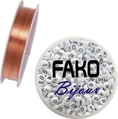 Fako Bijoux® - Koperdraad - Metaaldraad - Sieraden Maken - 0.5mm - 7 Meter - Rosé Goud