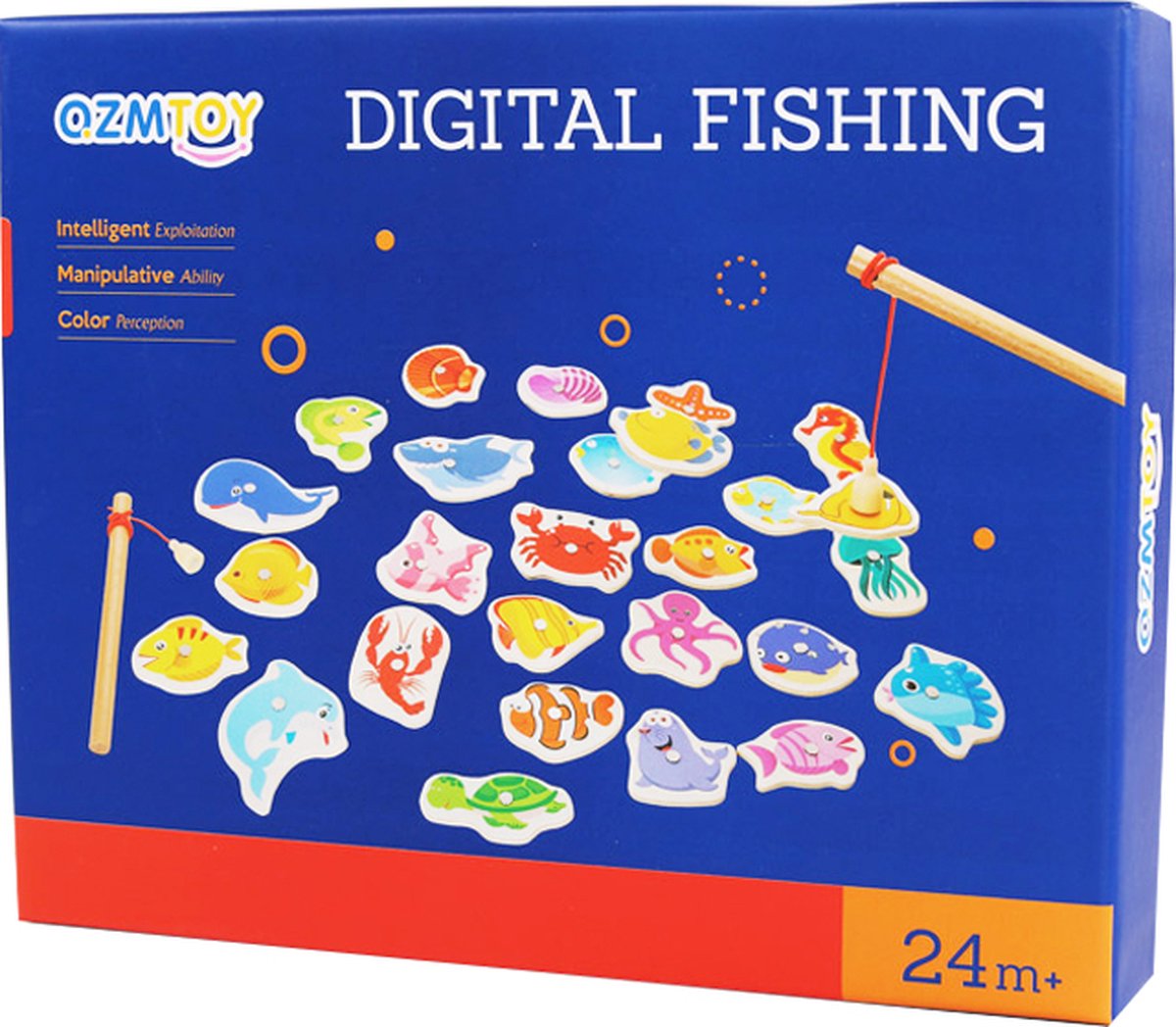 Jeu de voyage - small foot - Pêche au poisson - 2 cannes à pêche magnétiques - Sac pratique - FSC® 100% - Jeux - Jouets