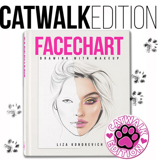 Liza Kondrevich Facechart - Drawing With Makeup Book Review