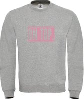 Wintersport sweater Grijs XXL - on top - roze - soBAD. | Foute apres ski outfit | kleding | verkleedkleren | wintersporttruien | wintersport dames en heren