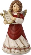 Goebel - Kerst | Decoratief beeld / figuur Engel hemelse harp | Aardewerk - 15cm - met Swarovski