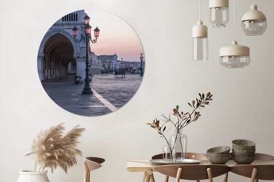 San Marco carré mural autocollant papier peint cercle ⌀ 120 cm / cercle papier peint / cercle mural / cercle vivant - auto-adhésif et découpe ronde