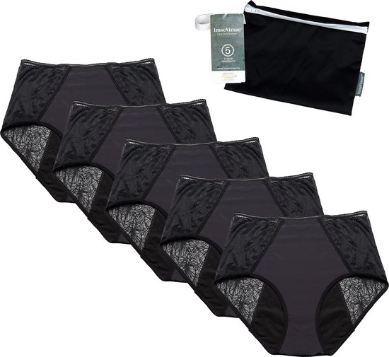 Starterspakket Cheeky Wipes menstruatie ondergoed - 5 Feeling Fearless + wetbag - extra absorptie