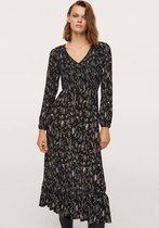 Mango Jurk Getextureerde Jurk Met Print 17095930 99 Dames Maat - XS