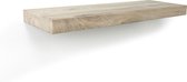 Zwevende wandplank 40 x 20 cm eiken recht - Wandplank - Wandplank hout - Fotoplank - Boomstam plank - Muurplank - Muurplank zwevend
