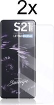 Samsung S21 Ultra Screenprotector UV - Beschermglas Samsung Galaxy S21 Ultra Screen Protector Glas - 2 stuks