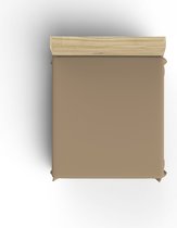 Hoeslaken premium - katoensatijn - taupe - 180x200 cm