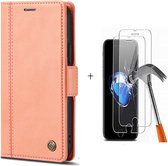 GSMNed – Hoogwaardig Hoesje iPhone 11 Pro roze – Luxe Leren Pu Hoesje – 3 pasjes houder – Design – magnetische sluiting – Met Screenprotector