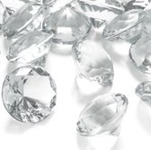 20x Hobby/decoratie transparante diamantjes/steentjes 30 mm/3 cm - Kunststof edelstenen transparant