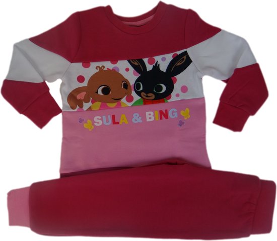 Bing joggingpak roze met cadeaubox Trainingspak Bing Joggingpak voor kinderen . bol