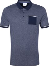 Blue Industry - Polo M25 Melange Donkerblauw - Modern-fit - Heren Poloshirt Maat XXL