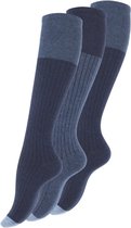 Socke © |Sokken|Sok Dames|"Kniekousen" Dames Maat 35/38|3 Paar|Kleur: Blauw