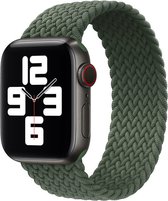 Geschikt voor Apple Watch Bandje 38/40/41mm - Gevlochten Nylon - Groen - Maat L