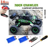 Radiografisch Bestuurbare RC Auto Monster Truck Oplaadbaar met Afstandsbediening voor Kinderen en Volwassenen, 1:12 2.4 GHz, 20km p/u Groen - EXTRA Reserve AccuBatterij + 2 AA Batt