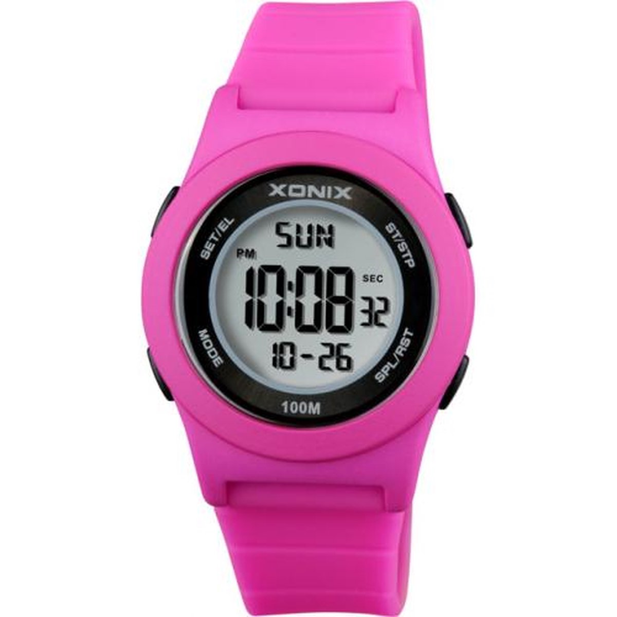 Xonix BAT-A04 - Horloge - Kinderen - Digitaal - Siliconen - Waterdicht - Roze