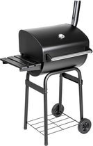 Barbeque Grill Zwart - 46x35cm Grilloppervlak  - BBQ - Houtskoolbarbecue - Met Wielen & Thermometer - Grillplaat - Metaal