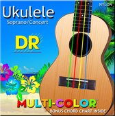 DR Soprano/Concert ukelele-snaren Neon Multi Color