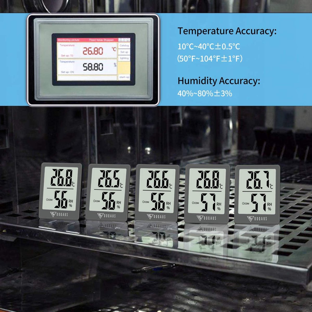 DOQAUS iSH09-M608375mn Digital Hygrometer Indoor Thermometer