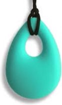 Bijtketting- Kauwketting- Druppel- Turquoise