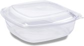 Plus Pack rPET (PET recyclé) Récipient à salade 750 ml Transparent Avec Couvercle x 75 Pièces