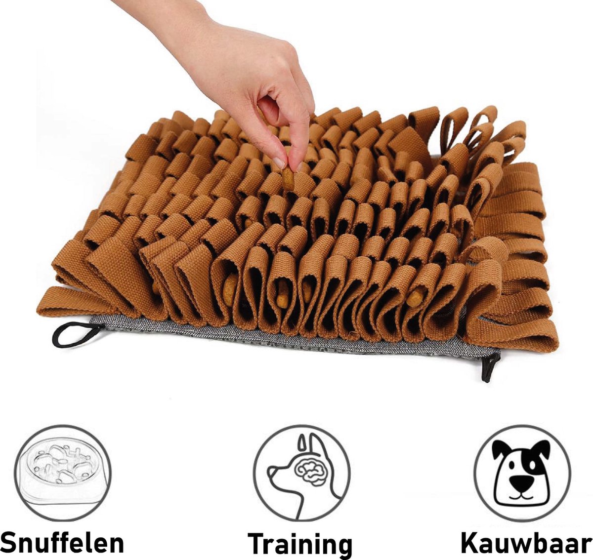 Bol.com Snuffelmat Hond Kat Honden Speelgoed Puppy Speelgoed Katten Speeltjes - Snuffelmatten Voor Honden en Katten intelligenti... aanbieding