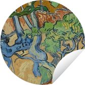 Tuincirkel Boomwortels - Vincent van Gogh - 120x120 cm - Ronde Tuinposter - Buiten XXL / Groot formaat!