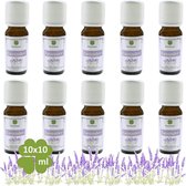 Lavendel olie 100% Pure Etherische Olie | 10x10ml | Reinigend kalmerend | Helpt tegen slapeloosheid | Merk VitexNatura