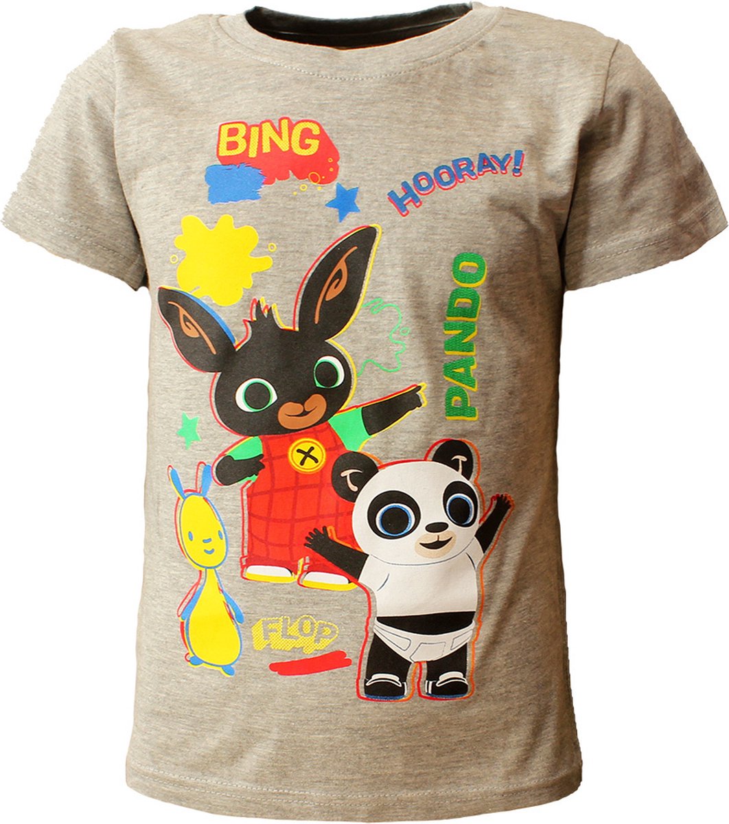 Bing Pando Kids T-Shirt Grijs - Officiële Merchandise | bol