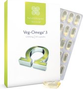 Healthspan Veg-Omega 3 1.000mg | 60 capsules | Ondersteuning van hersenen, oog en hartgezondheid | Veganistische algenbron | Geen vis | Omega 3 vetzuren DHA & EPA | Non-GMO | Vegan