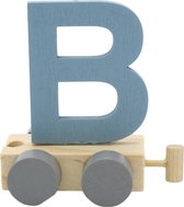 Lettertrein B blauw | * totale trein pas vanaf 3, diverse, wagonnetjes bestellen aub