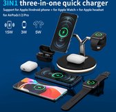 Wireless Charger 3-1 (25W) | MagSafe Oplaadstation voor iPhone 12/13 | Apple watch draadloos oplader | Geschikt voor Apple en Android - Draadloze oplader - Voor iPhone / AirPods /