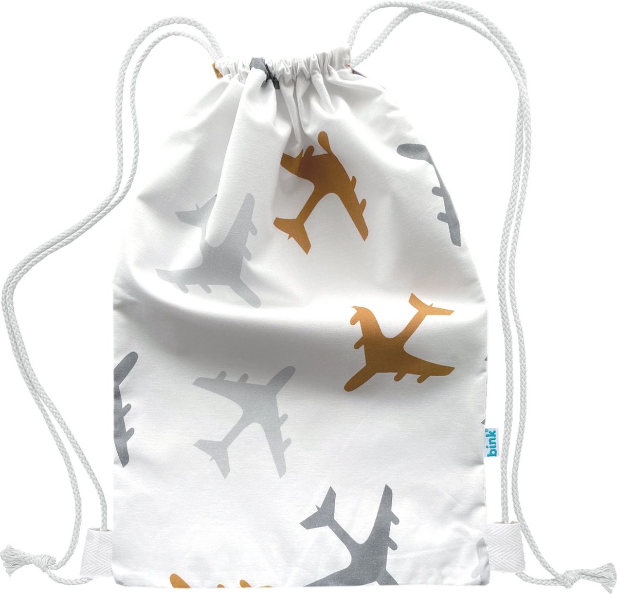 BINK Bedding Gymtas / Zwemtas Planes Oker 40 x 28 cm - kleuter - peuter