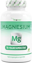 Magnesium citraat - 365 capsules - 2250mg davob 360 mg elementair magnesium per dagelijkse portie - 100% tri-magnesium citraat zonder toevoegingen - Hoog gedoseerd - Veganistisch | Vit4ever