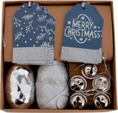 Kerst Decoratie Set- kerstversiering- Feestelijke labels-17 stuks- Cadeau kersthangers