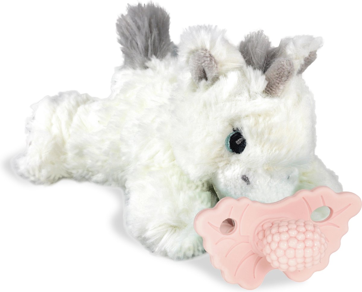 Goedkoopste RaZbaby - RaZbuddy Speenknuffel inclusief RaZberry Bijtspeentje - Eenhoorn